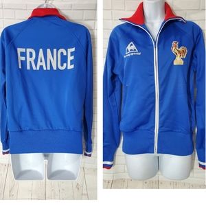 Le Coq Sportif France Blue Track Suit Zip Front Sweater